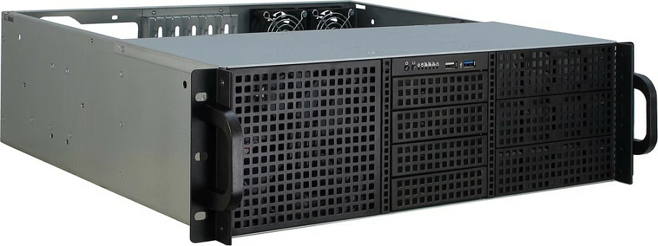 Kasë serveri Inter-Tech 3U 30240, 19" rackmount, e zezë