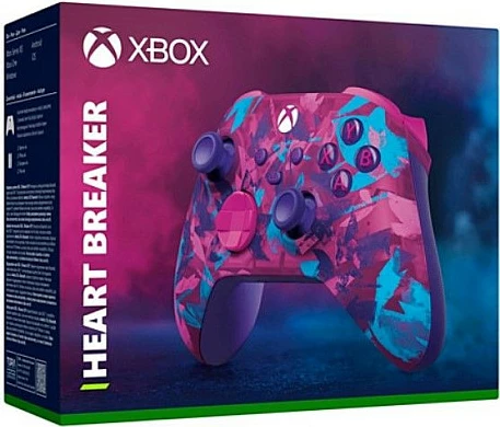 Kontroller wireless Microsoft Xbox Heart Breaker Special Edition, Bluetooth, 3.5 mm, rozë/vjollcë/kaltër