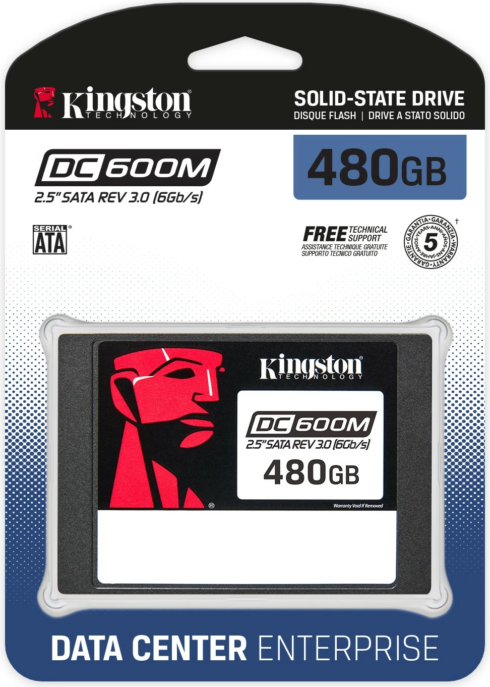 SSD Kingston DC600M 480GB, 2.5", 560 MB/s