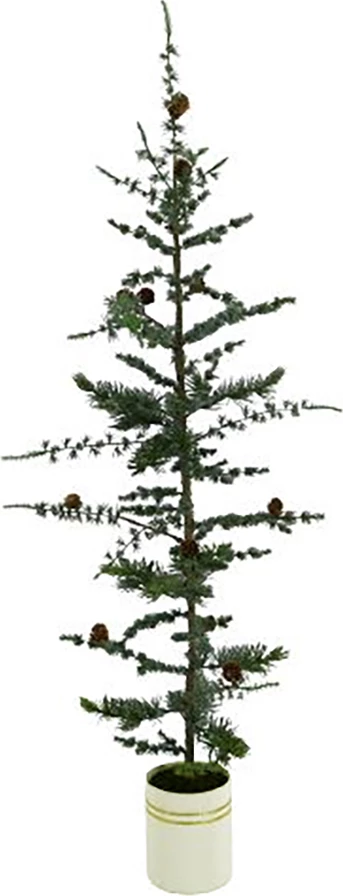 Pemë e Krishtlindjeve AZOBE në vazo, jeshile-bardhë, 30x30x120 cm