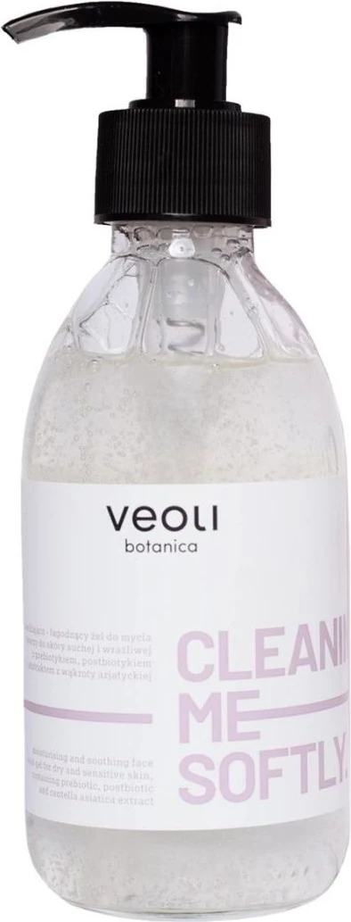 Xhel për pastrim fytyre për femra Veoli Botanica Cleaning Me Softly, 190ml