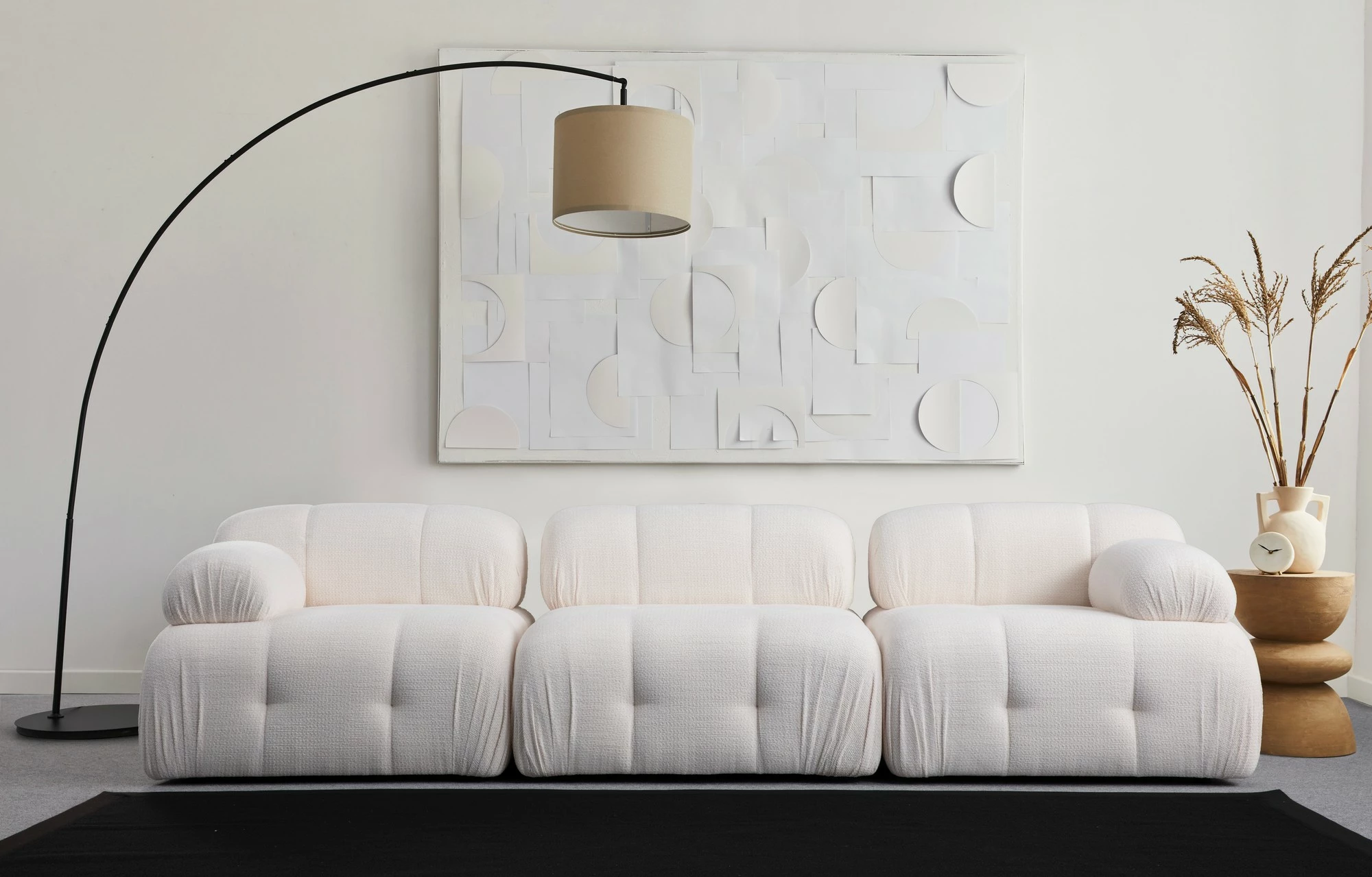 Divan treshe Atelier del Sofa, Petite 3, i bardhë