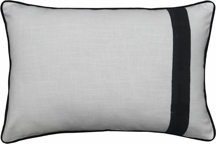 Jastëk dekorativ ISLE B, 60x40cm, pëlhurë, bardhë e zi