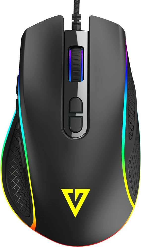 Maus MODECOM Volcano Veles M-MC-VELES-100, optik gaming, wired USB, 12800 DPI, 8 butona, RGB, i zi