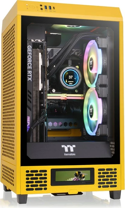 Kasë Thermaltake The Tower 200 TG mini tower, verdhë