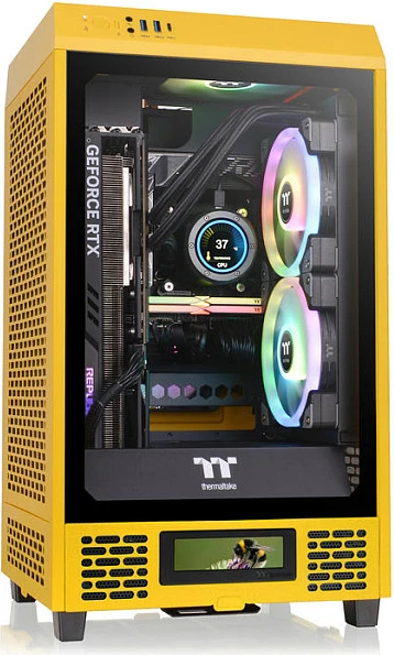 Kasë Thermaltake The Tower 200 TG mini tower, verdhë