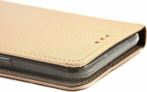 Mbështjellës magnetik book/wallet NoName për Samsung Galaxy A13 4G (A135), lëkurë ekologjike, Gold