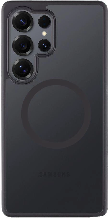 Mbështjellës silikoni Tactical Asphalt MagForce për Samsung Galaxy S25 Ultra 5G, MagSafe, anti-shock, transparent black