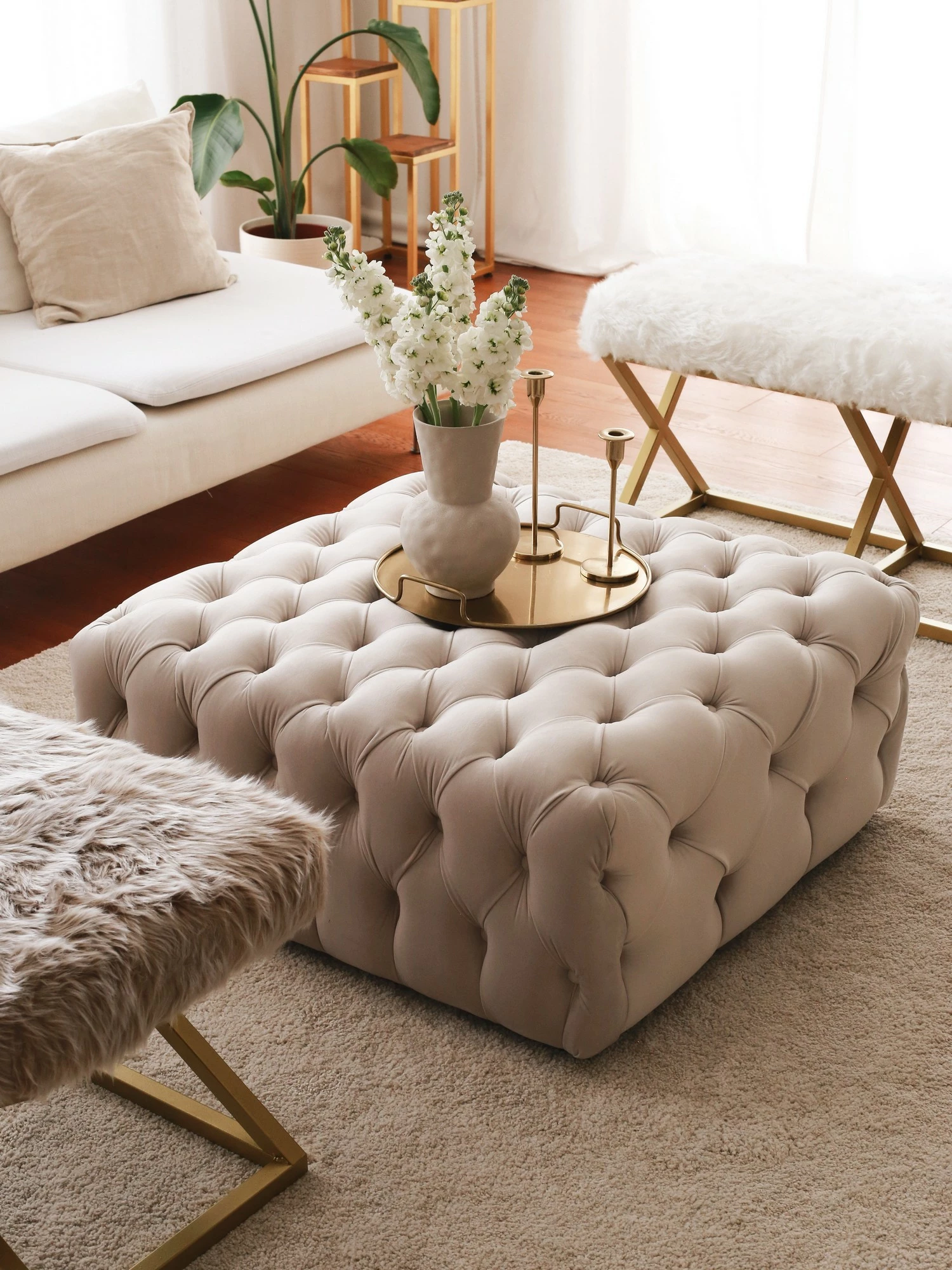 Puf Atelier del Sofa, Chester, krem
