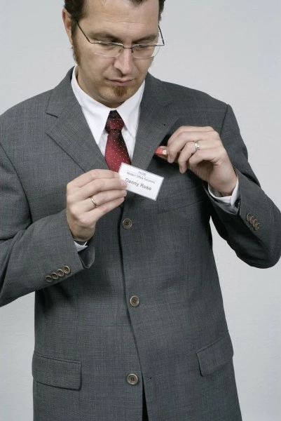 Badge Durable Click Fold, 75x40mm, 10 copë, transparent