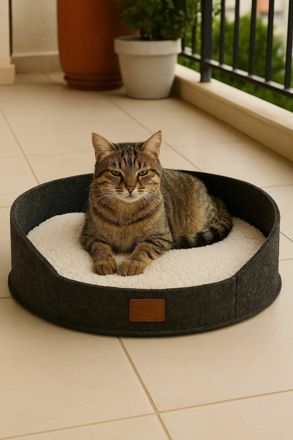 Shtrat për kafshë Paws & Whiskers, Robin, ngjyrë gri