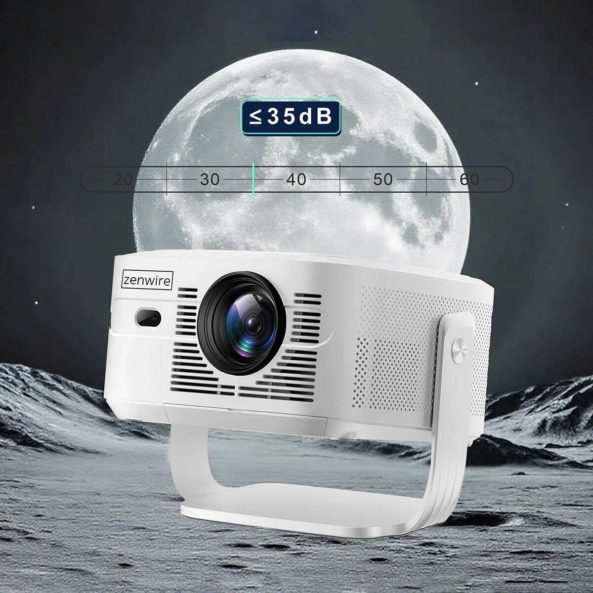 Projektor Zenwire PrimeView IMC460 Pro Full HD Android 14 950 ANSI WiFi 6 Bluetooth 5.4 2GB/16GB i bardhë