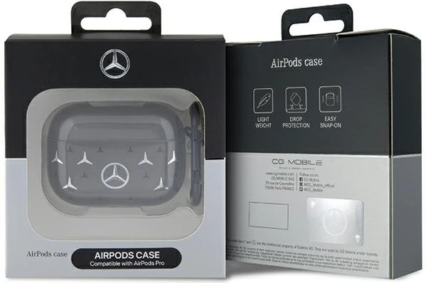 Mbështjellës Mercedes MEAP8DPMGS për AirPods Pro, Large Star Pattern, i zi