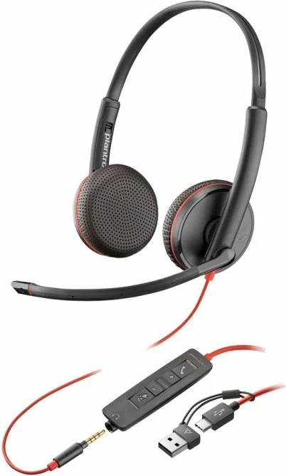 Kufje stereo Yakimasport Blackwire 3225 USB-C me mikrofon, të zeza