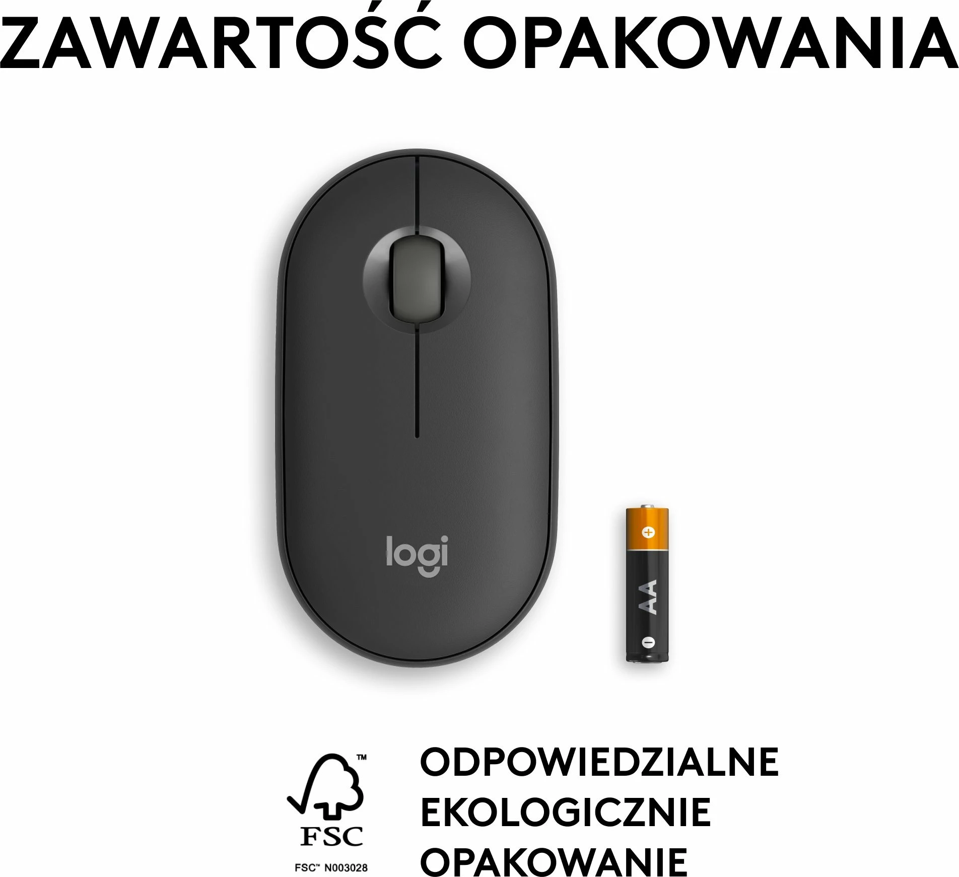 Maus Logitech Pebble Mouse 2 M350s 910-007015 Bluetooth 4000 DPI, Graphite