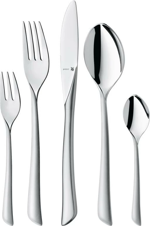 Set takëmesh, WMF, Virginia 4200 (11 4200 6391), 66 copë, për 12 persona, çelik inox Cromargan protect, argjendtë