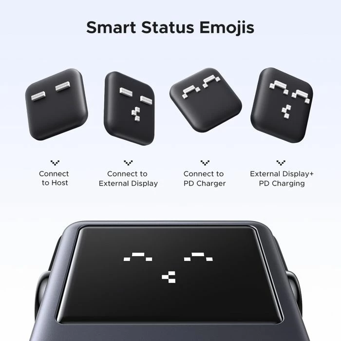 Hub USB-C UGREEN Uno 35998, 6-në-1, 2x USB-C 10Gbps, 2x USB-A 10Gbps, HDMI 4K@60Hz, USB-C PD 100W, gri e errët