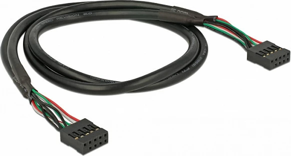 Kabllo USB pinheader DeLOCK 82437, 0.5 m, 10-pin, femër-femër
