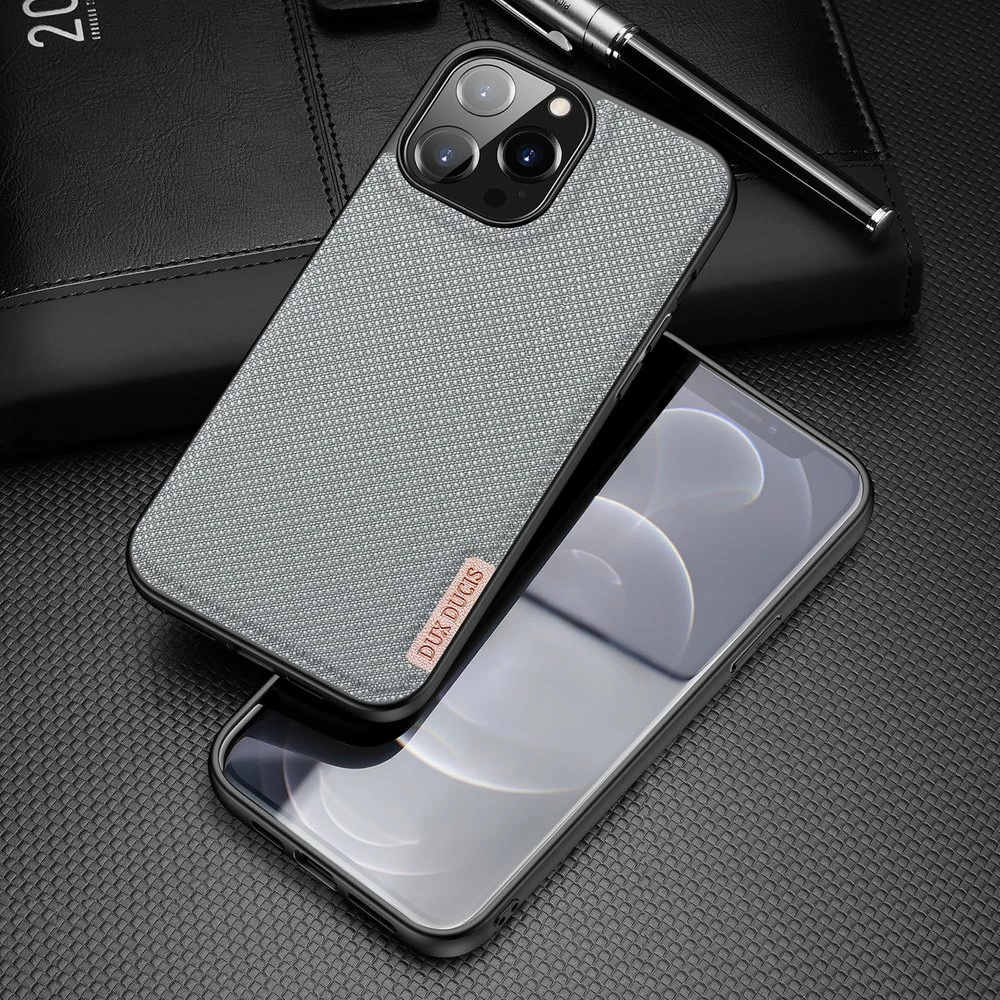 Mbështjellës Dux Ducis Fino për iPhone 13 Pro Max, najlon, Gri