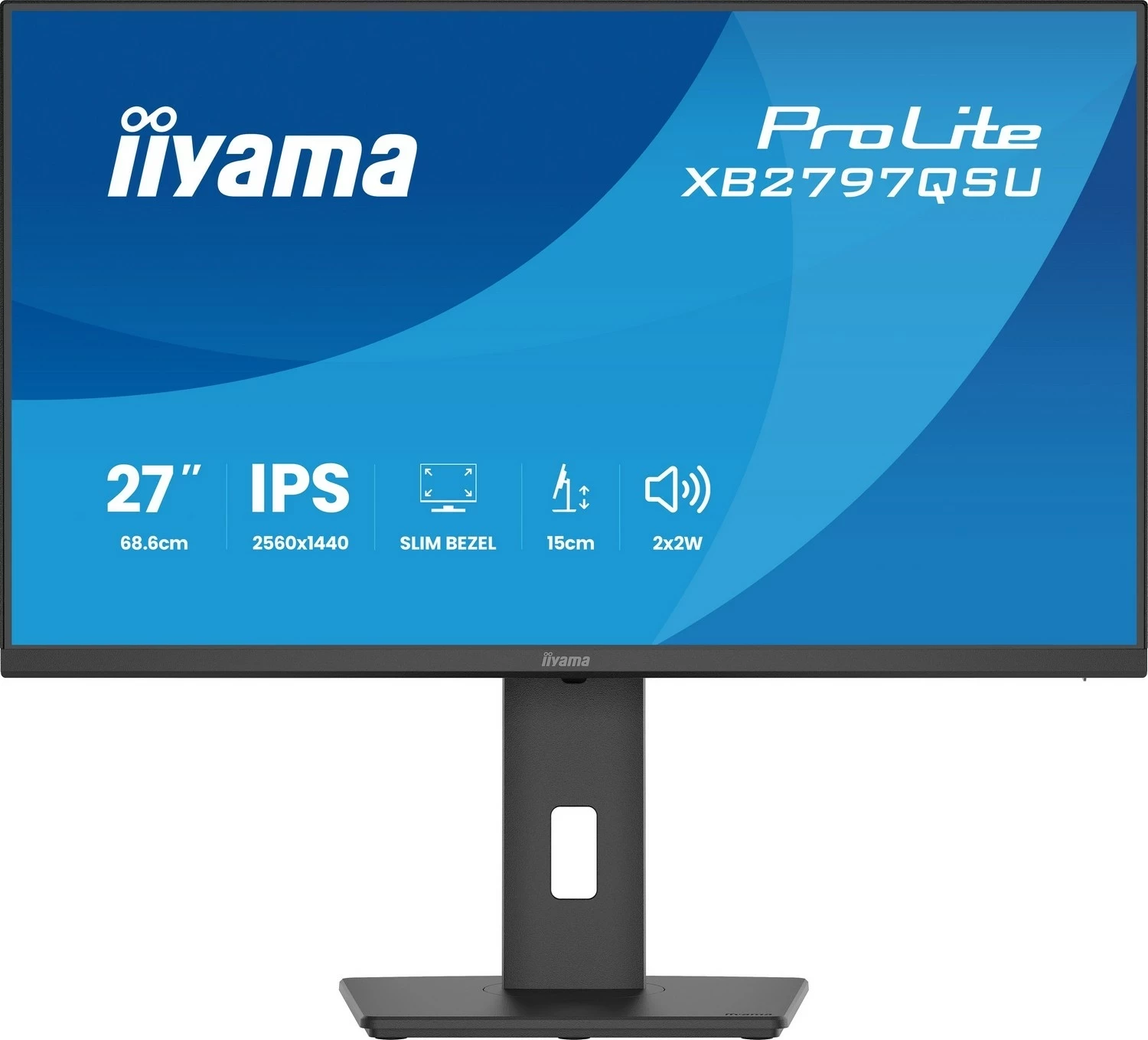Monitor iiyama ProLite XB2797QSU-B1, 27 inch, IPS, 2560x1440, LED, i zi