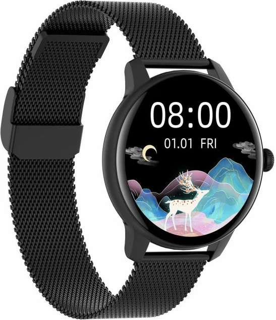 Smartwatch për femra G.ROSSI, e zezë