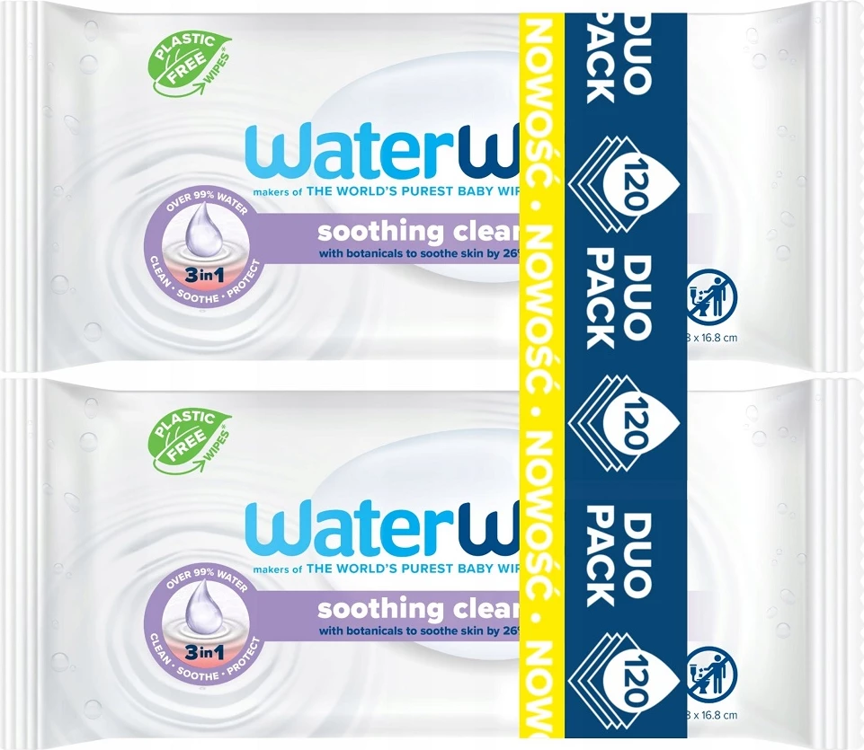 Lecka të lagura për fëmijë WaterWipes BIO me ekstrakt livandoje 2x60 copë