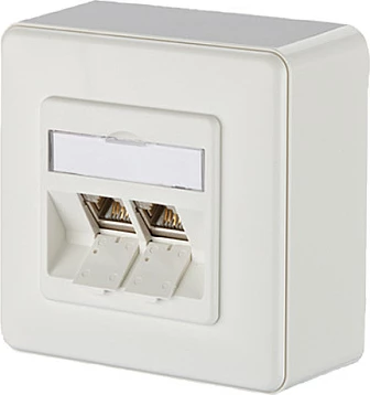 Prizë rrjeti METZ CONNECT BTR NETCOM 1309120002-E, 2x RJ-45, Cat6, e bardhë