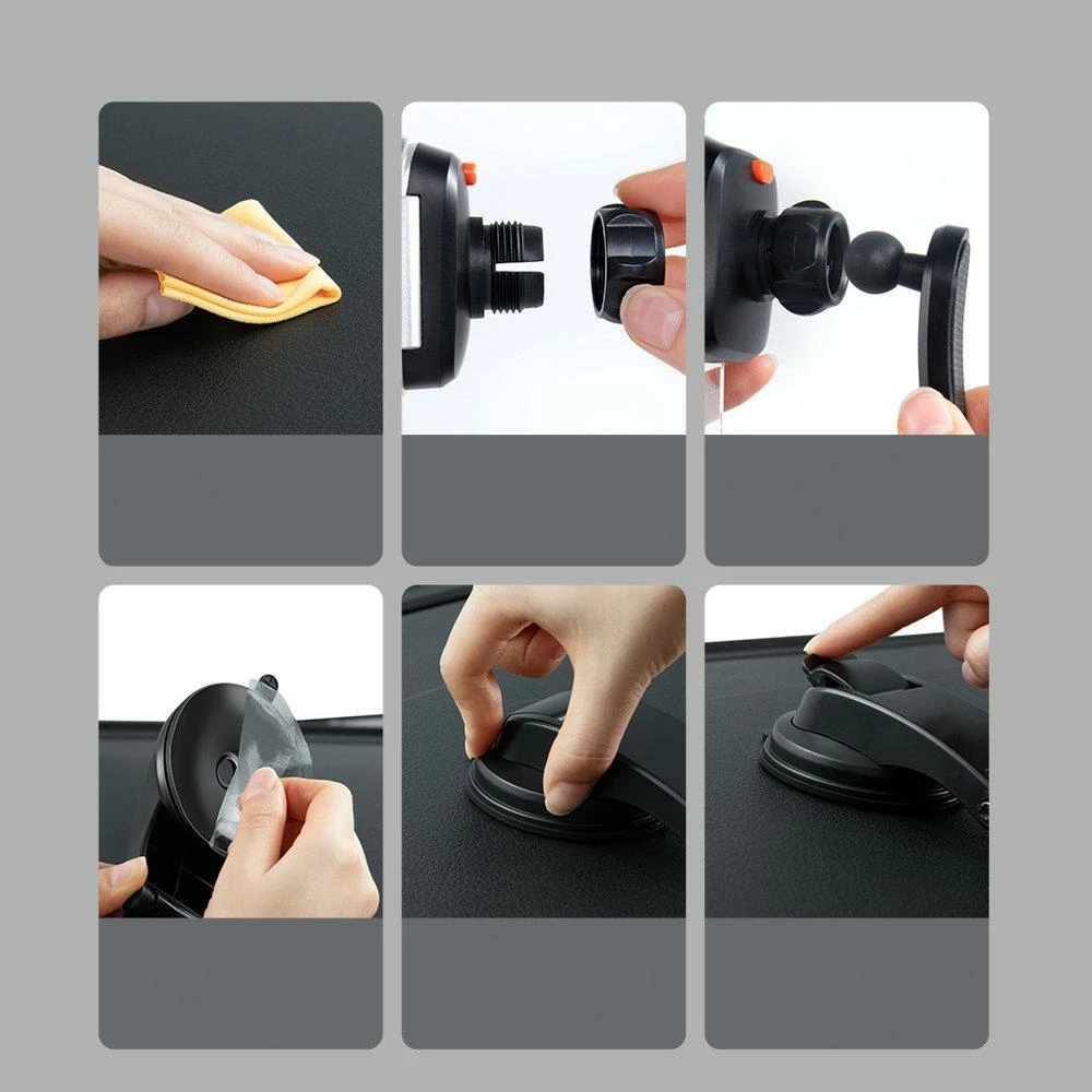 Mbajtës telefoni për makinë Baseus Easy Control Clamp SUYK000-001, i zi