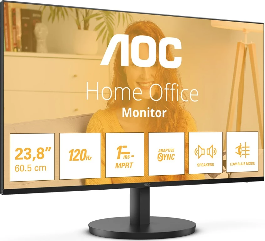 Monitor AOC 24B3QA2, 23.8", Full HD, LED, 120 Hz, i zi