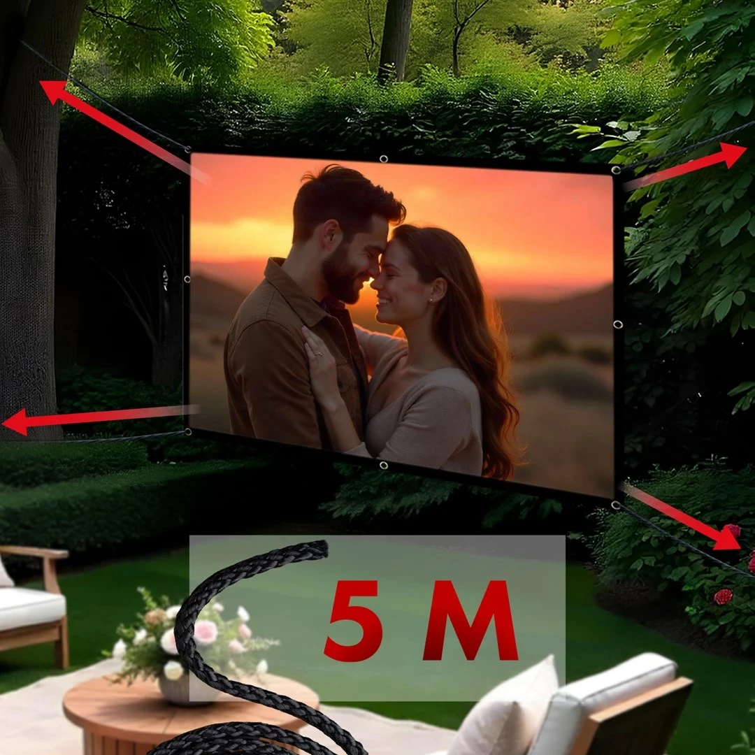 Ekran projekcioni Maclean MC-169, 120", 240x180cm, 4:3, poliester, me grepa tensionues