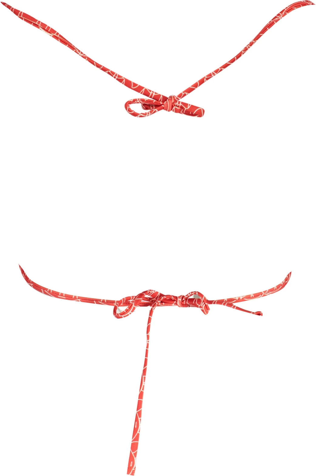 Bikine për femra KARL LAGERFELD BEACHWEAR top, të kuqe