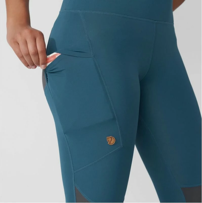Pantallona të gjata trekking për femra Fjällräven Abisko Trekking Tights Pro, blu