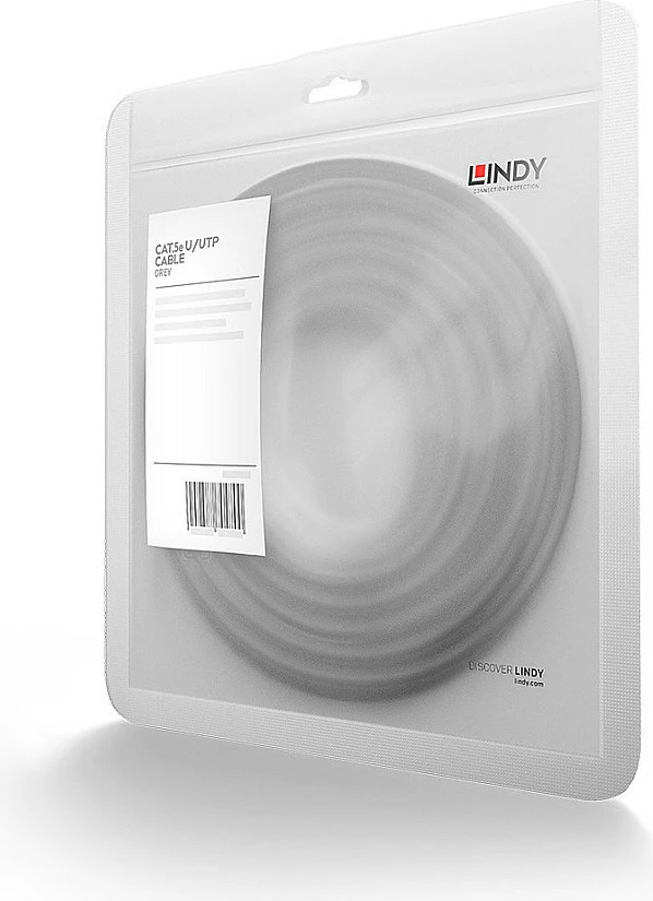 Kabllo rrjeti LINDY Cat5e U/UTP 3m, gri