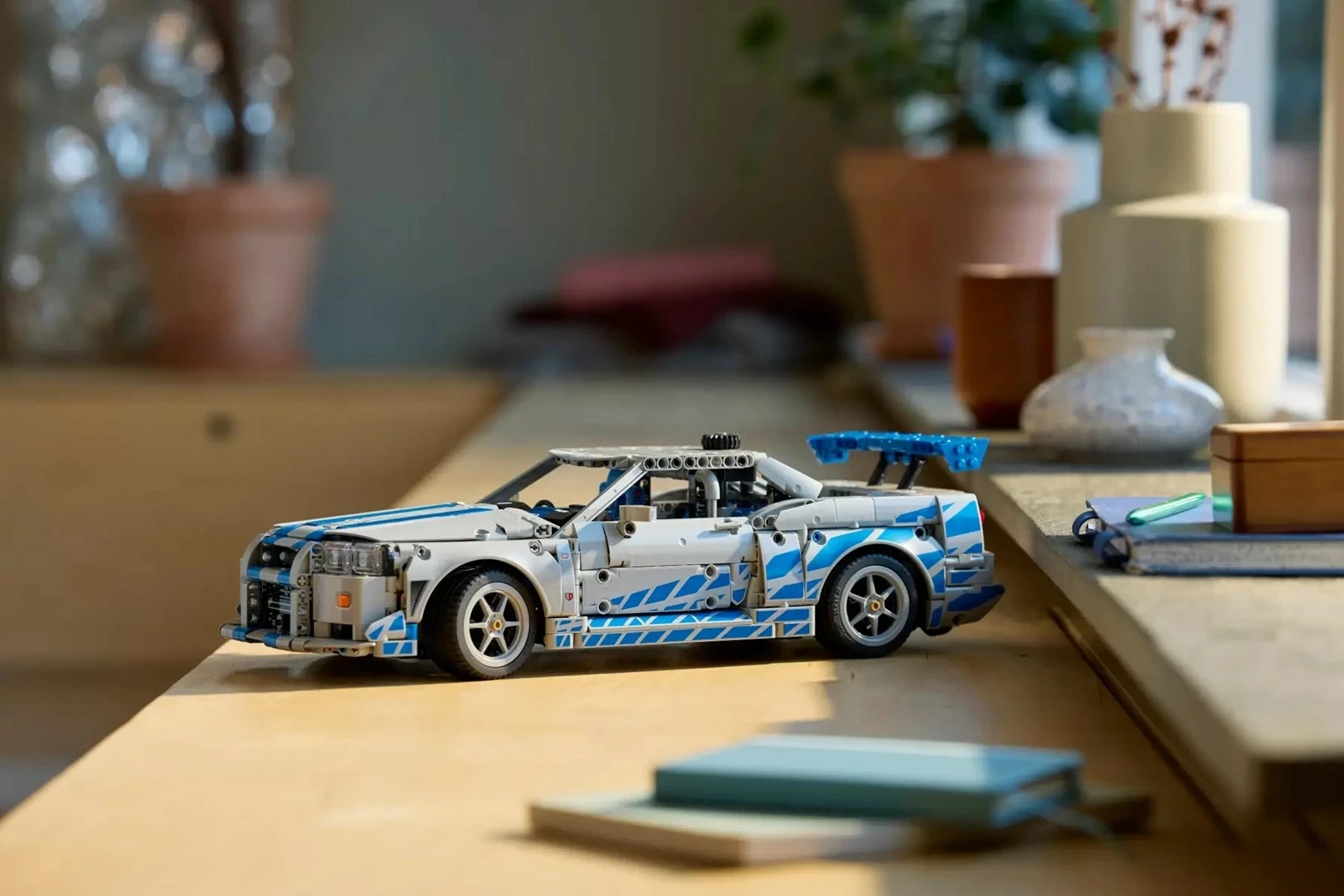 Set LEGO Technic Nissan Skyline GT-R (R34) 2 Fast 2 Furious, 42210, për të rritur, Gri/Kaltër