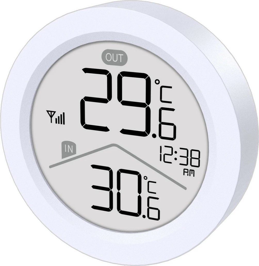 Stacion moti wireless GreenBlue GB162, temperaturë brenda/jashtë, orë, rreze 60 m, i bardhë, me sensor