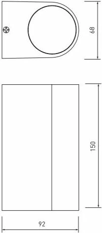 Ndriçues muri i jashtëm GTV TIAGO LD-TIAGOGU10D-20, 2x GU10, 230V, IP54, i zi
