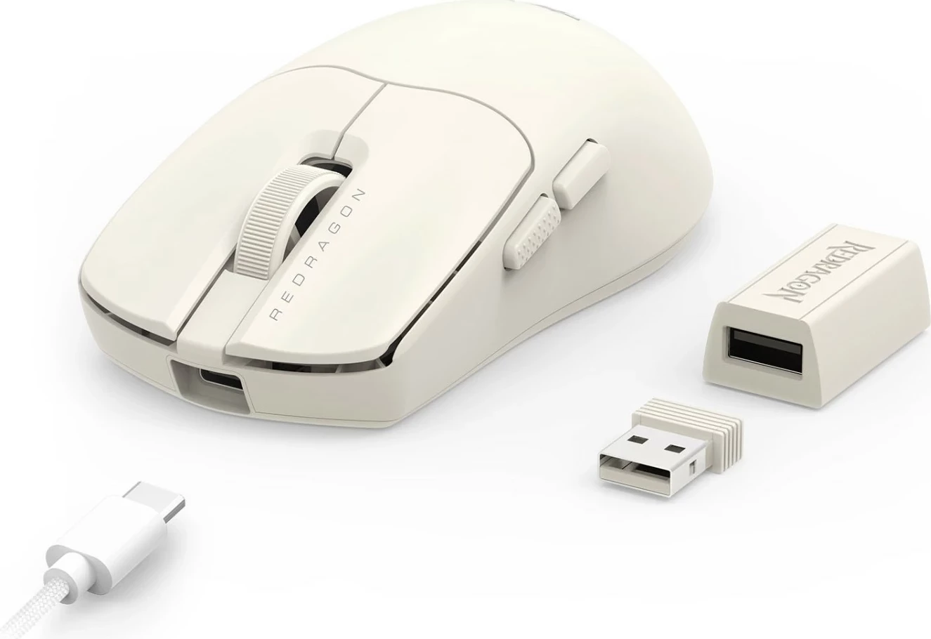 Maus gaming Redragon AXION M933TF-ULT, wireless/USB-C, 45000 DPI, e bardhë