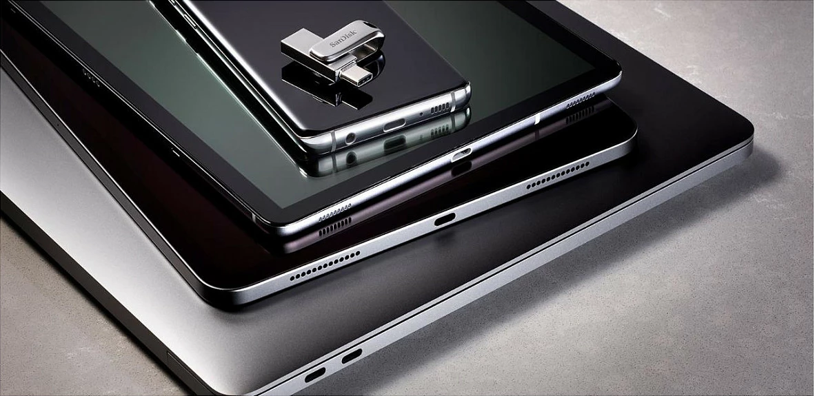USB SanDisk Ultra Dual Drive Luxe, 128 GB, USB Type-A / USB Type-C, 3.2 Gen 1, Çelik