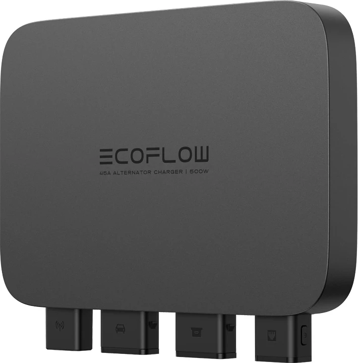 Karikues alternatori EcoFlow 500W për makina, i zi