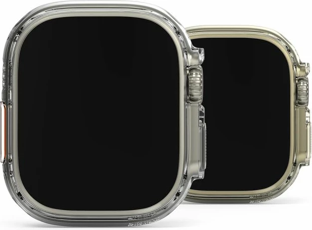 Mbështjellës Ringke Slim për Apple Watch Ultra 49mm, 2 copë, Transparent & Titanium