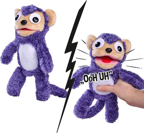 ScreamerZ Monkey Madness – Lodër Interaktive prej Pelushi 30 cm