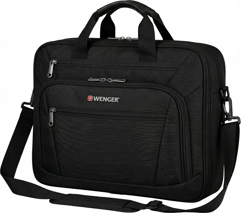 Çantë laptopi Wenger Meteor Brief, 16-17", me xhep për tablet, e zezë