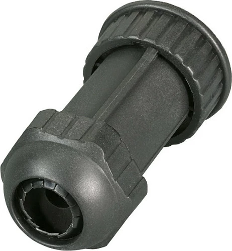 Mbrojtëse lidhësi IP68 EFB Elektronik për RJ45 mashkull, straight, për diametër kablli 6.5 mm, e zezë
