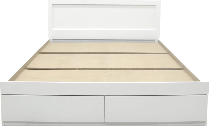 Krevat Olympus me sirtarë, ngjyrë e bardhë, 140x200cm