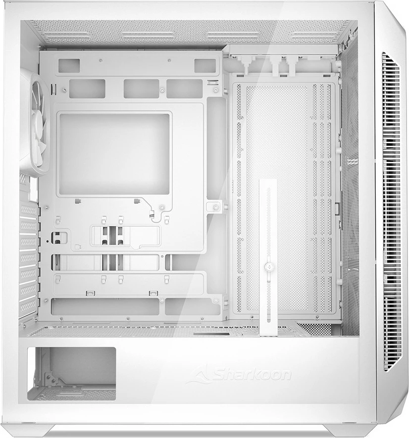 Kasë SHARKOON AK5G RGB, Midi Tower, bardhë, xham i temperuar, RGB