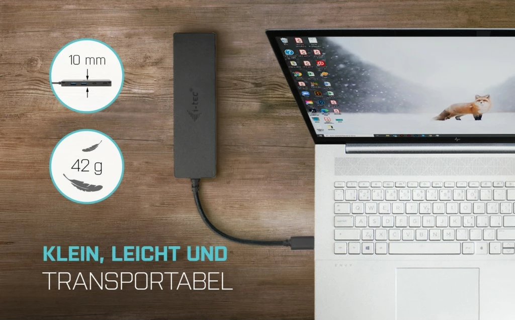 USB HUB I-Tec Metal, 4 porta (2x USB 3.0 + 2x USB-C), 10 Gbps, i zi