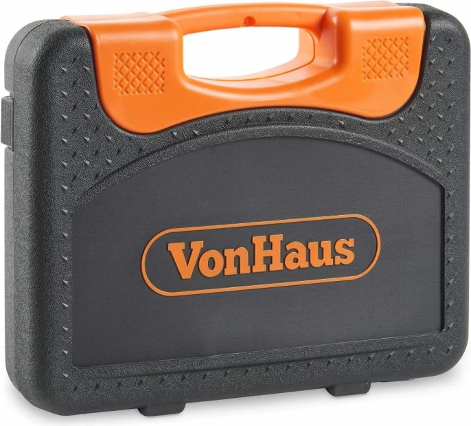 Set veglash VONHAUS 15/176, 104 copë, kasë me organizim, portokalli/zi