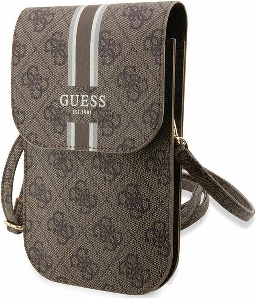 Çantë për telefon Guess 4G Stripes, kafe