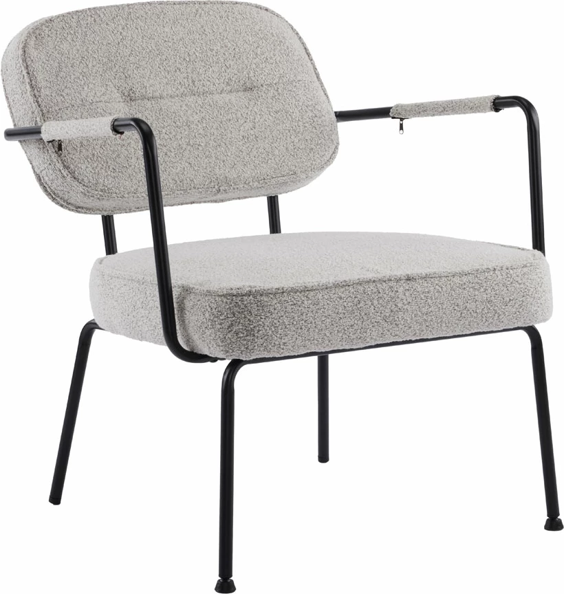 Karrige e ulët Prisley, krem, 73x66x78