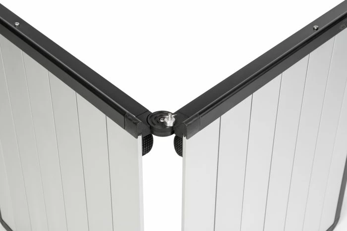 Tavolinë kampingu BRUNNER Dinemic 4 0406053N, me palosje, këmbë të rregullueshme, alumin, gri/zi